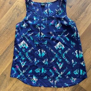 Tribal print sleeveless blouse